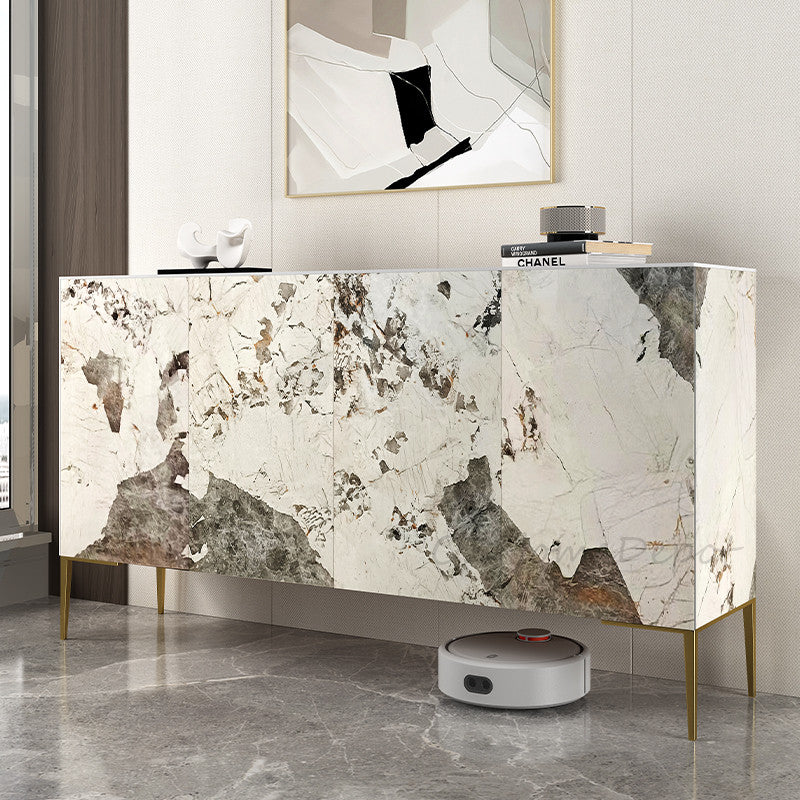 DAHLIA Pandora Multi-color Sintered Stone Console Table | Buffet Table | Shoe Cabinet | Scratch-resistant Surface