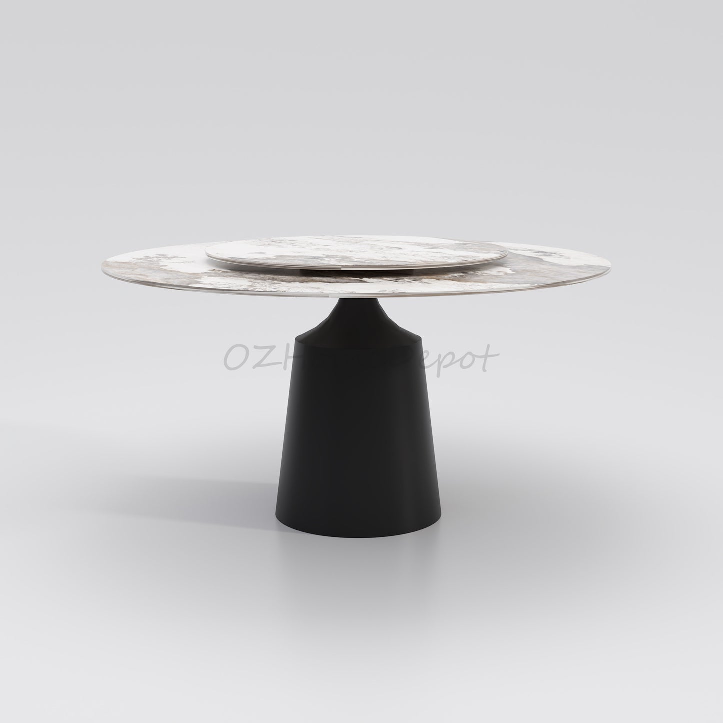 Vinasse Glossy Ceramic Round Dining Table/ Lazy Susan/Modern/Multi-color Top