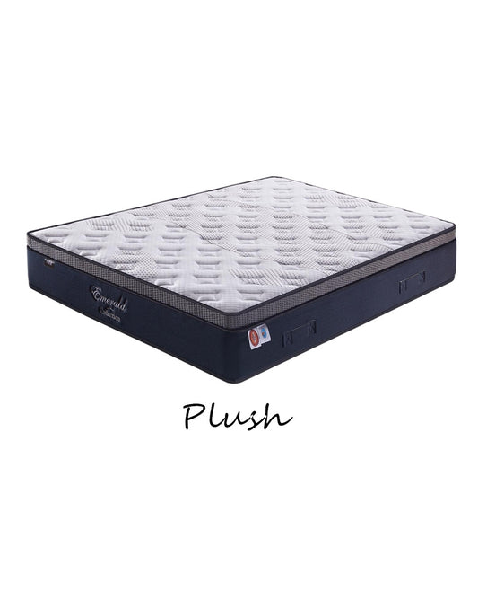 Luxury Individual Pocket Spring Plush Eurotop Mattress with Wool Pad Queen|King