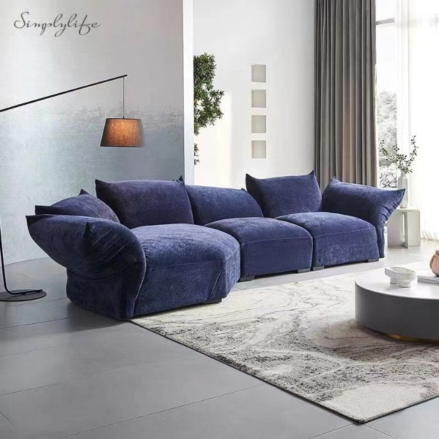 EDRA Replica Designer Style Adjustable Chenille Velvet Large Sofa | Lounge 1083 Sofa | Cloud |