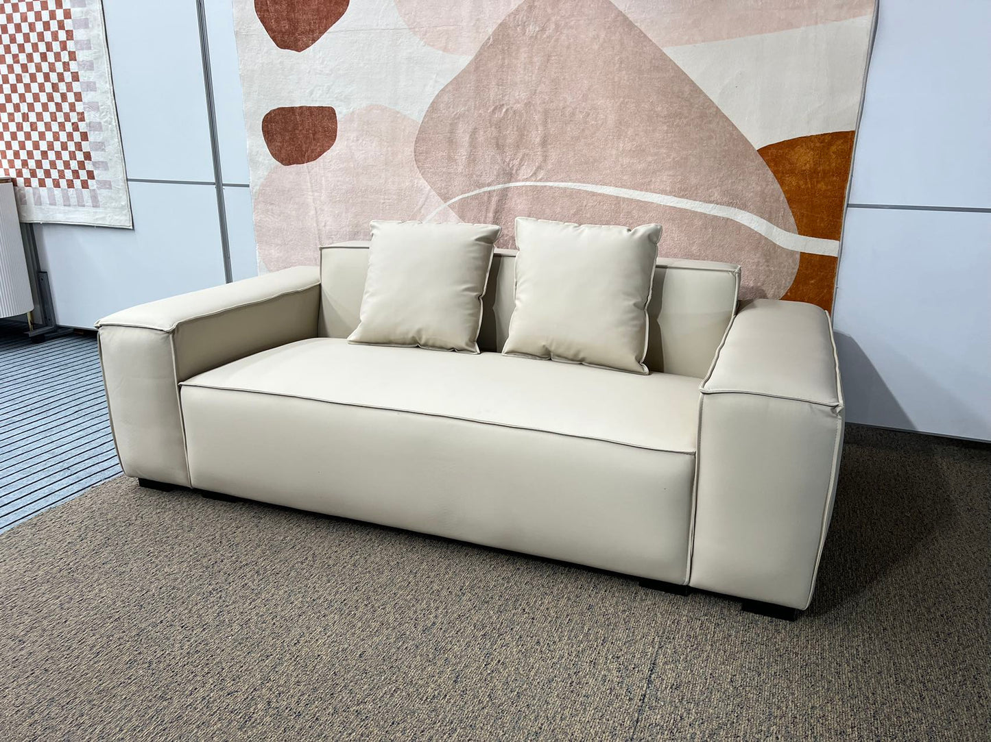 TOFU Beige Tech Fabric Two-Seater Sofa 210cm | 1028-210