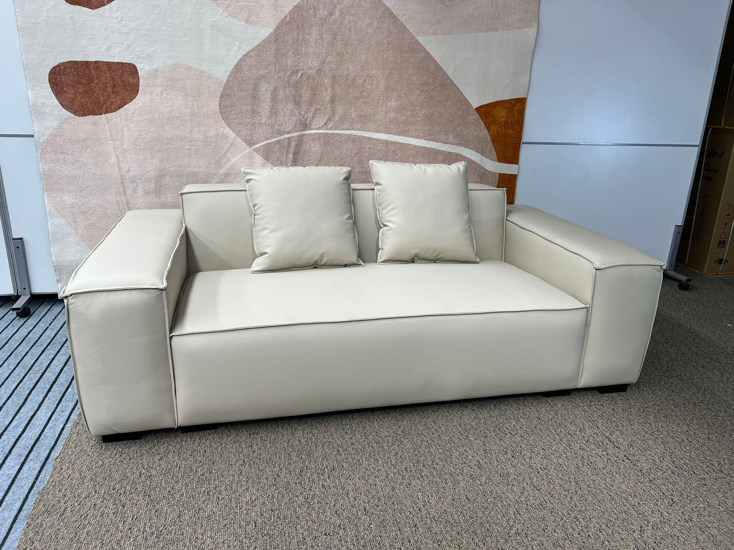 TOFU Beige Tech Fabric Two-Seater Sofa 210cm | 1028-210