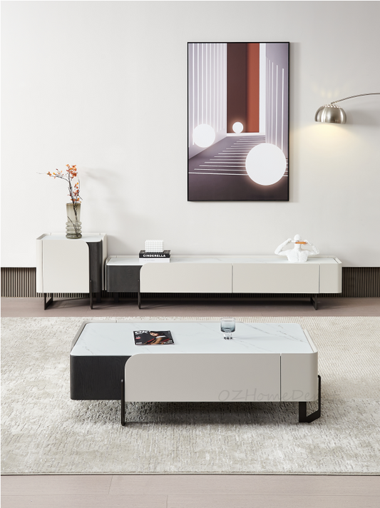 TIZIANO Slate Surface TV Cabinet and Coffee Table Set | 2059 | 5059