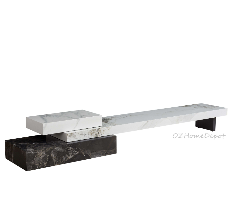 ROMILDA Large Luxury Slate-wrapped TV Cabinet and Coffee Table Set | Multifunctional | Sideboard | 2061 5061