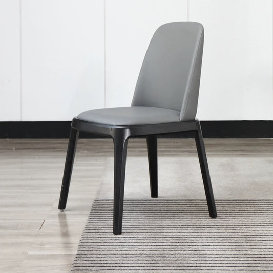 KILIAN Black with Gray High-Fiber Leather Solid Wood Dining Chair | 4022 | 9022 Matching Dining Table Style