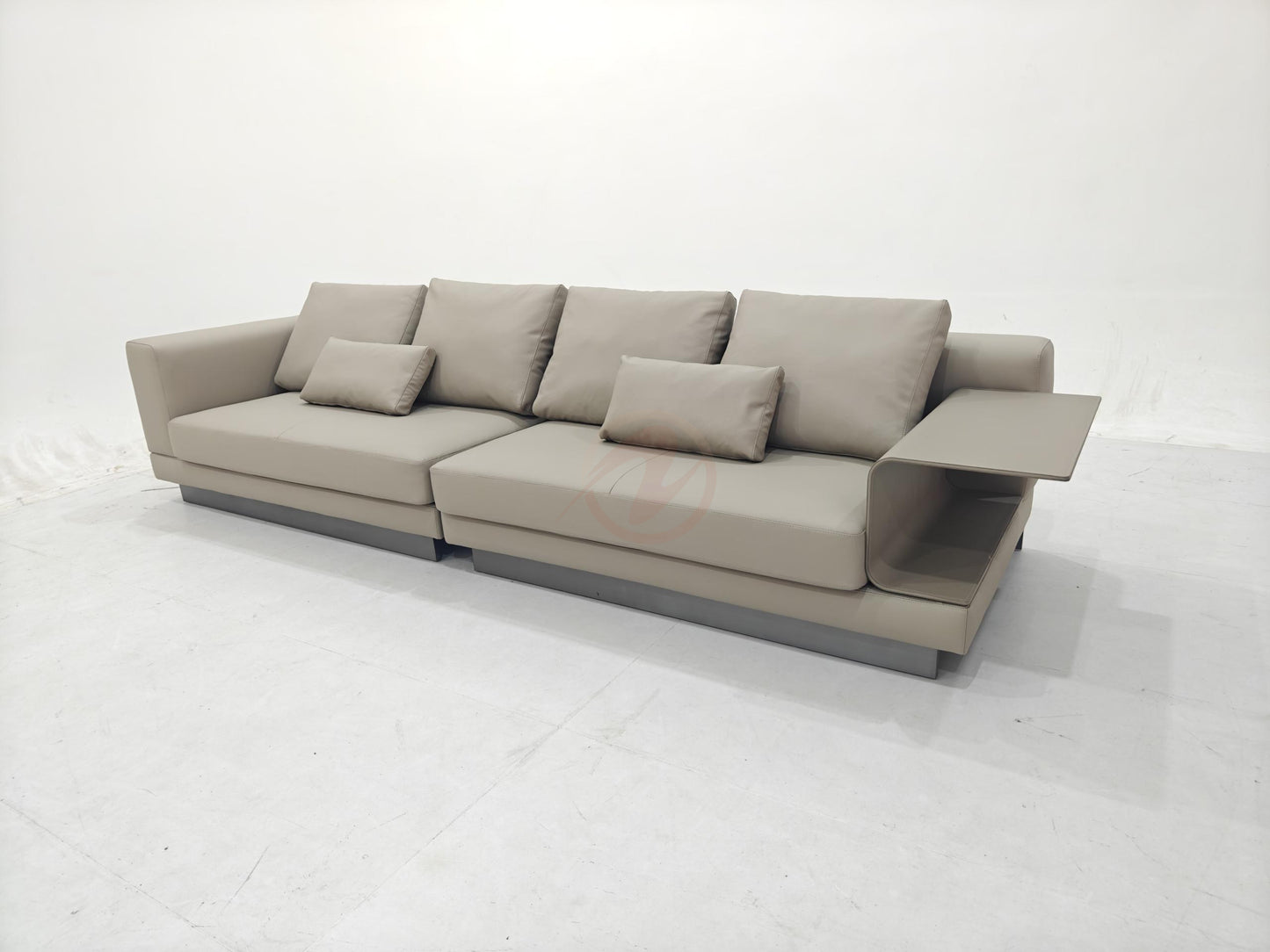 CONNOLLY Luxury Edition Large Sofa with Leather Trim and Armrest, 340cm | 1035-340