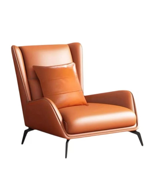 Dion Luxury Snail  Leather Armchair with ottoman set |Lounge Chair | Single Sofa | Sleeper Chair