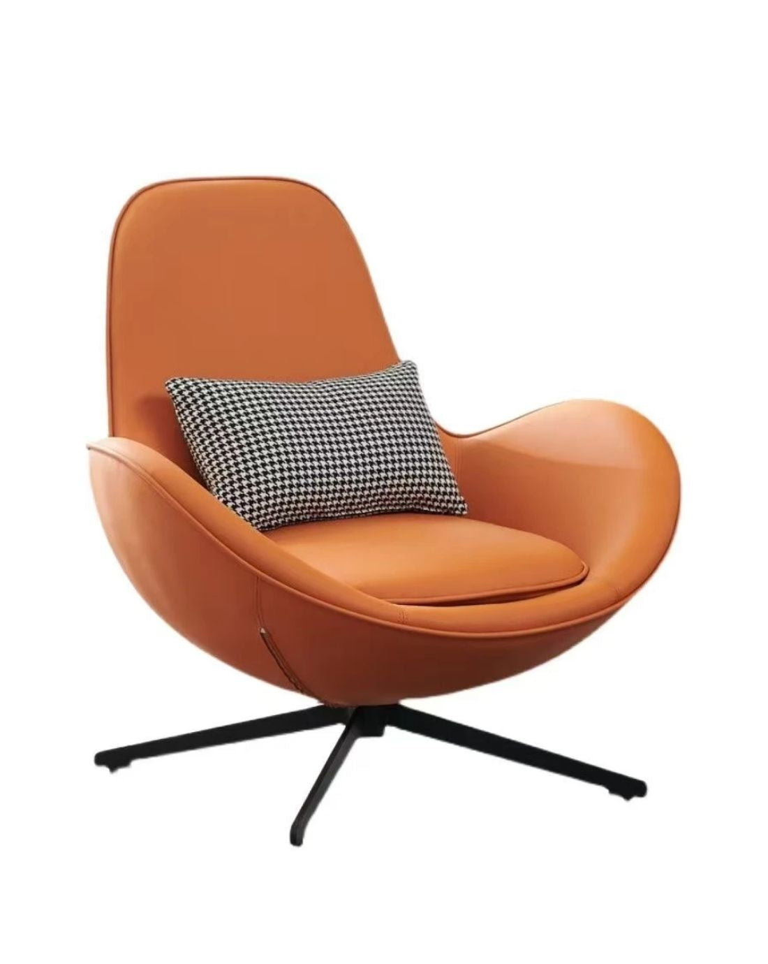 Dario  Luxury Egg Shell Leather Armchair/Lounge Chair/Single Sofa