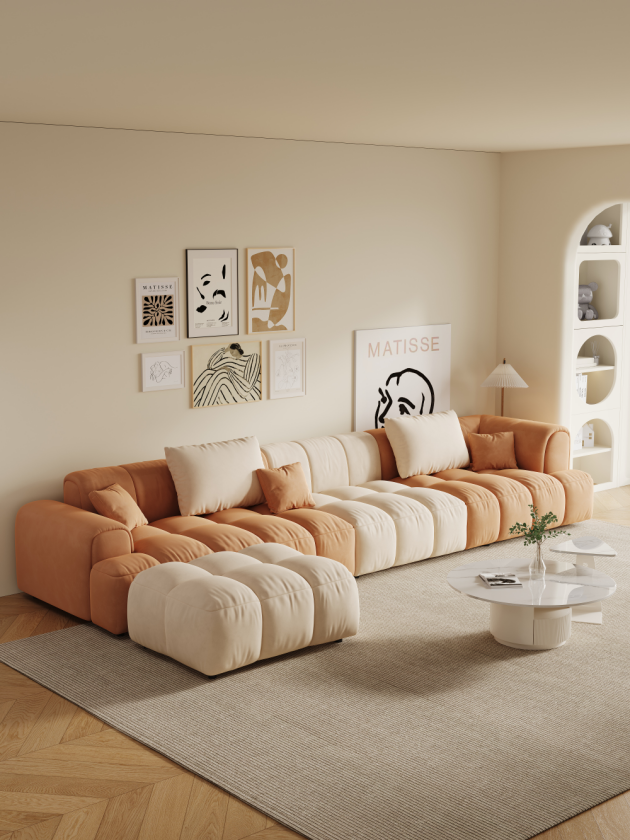 【PRE-ORDER】PUMPKING Nordic Plush Buttercream Style Healing Sofa | 1068