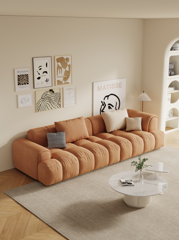 【PRE-ORDER】PUMPKING Nordic Plush Buttercream Style Healing Sofa | 1068