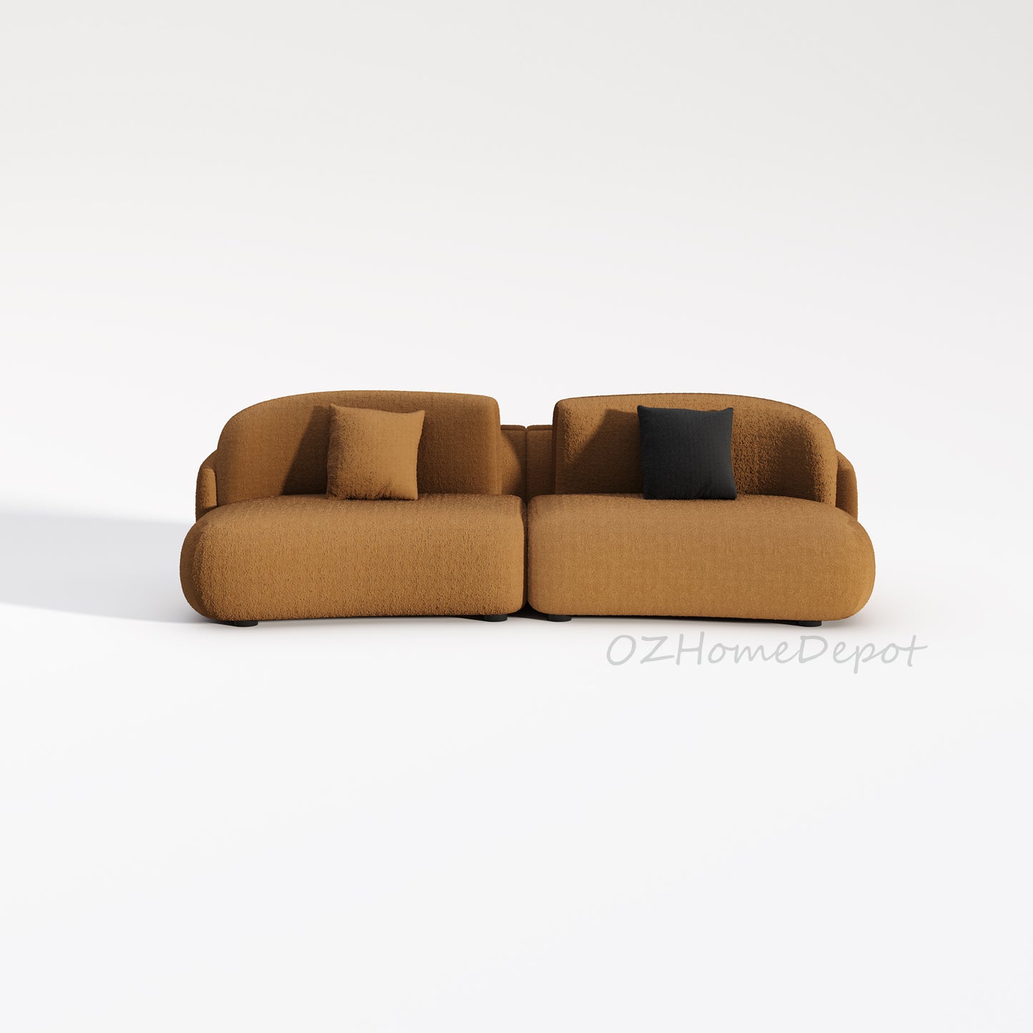 GIDEON Teddy Velvet Designer Four-Seater Sofa | 1054 | Fabric sofa | Desinger Sofa