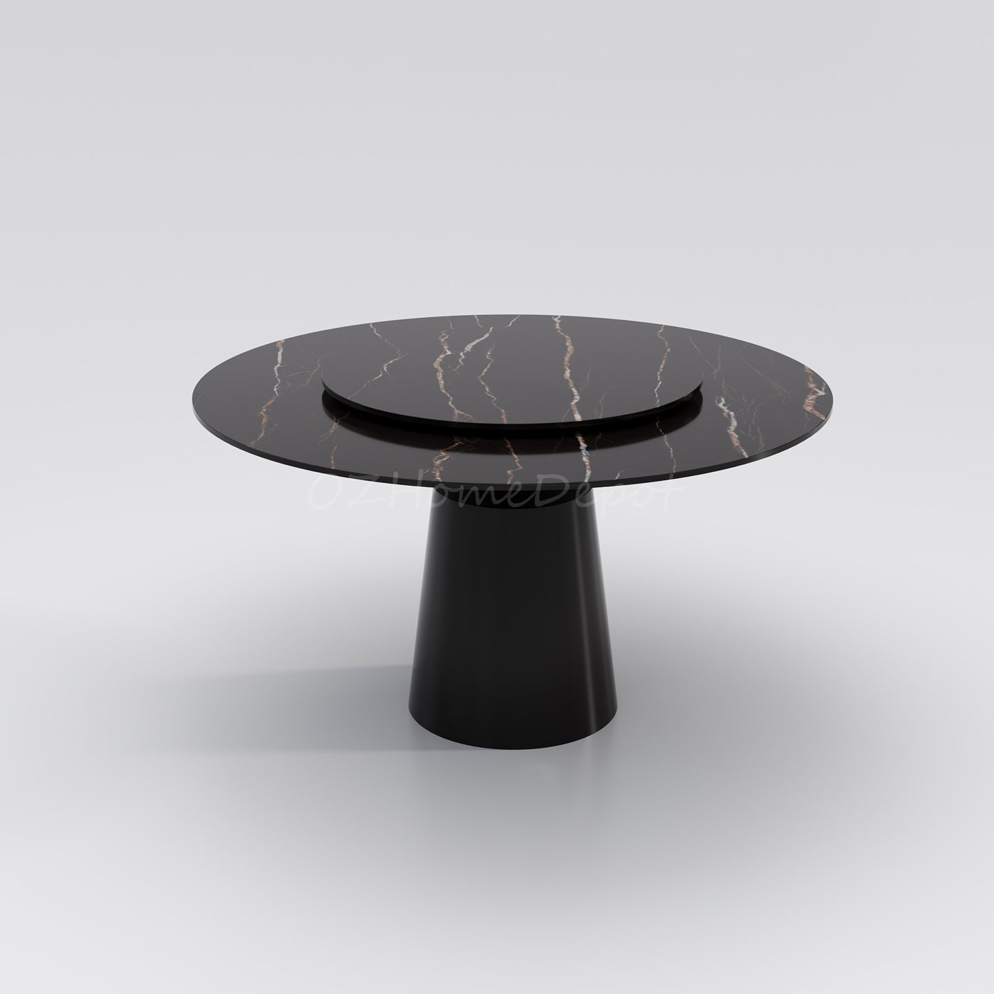 Vinasse Black Sintered Stone Round 135cm Dining Table/ Sintered Stone top/Modern/comtemporary