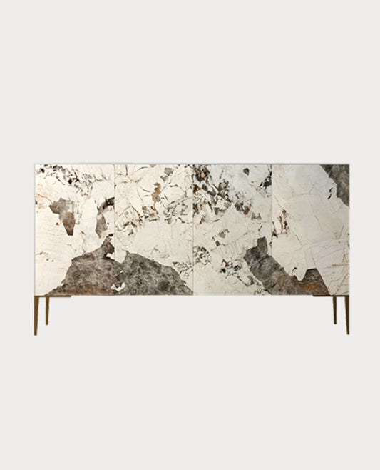 DAHLIA Pandora Multi-color Sintered Stone Console Table | Buffet Table | Shoe Cabinet | Scratch-resistant Surface