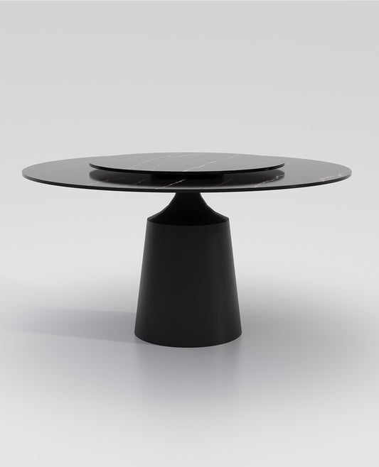 Vinasse Black Sintered Stone Round 135cm Dining Table/ Sintered Stone top/Modern/comtemporary