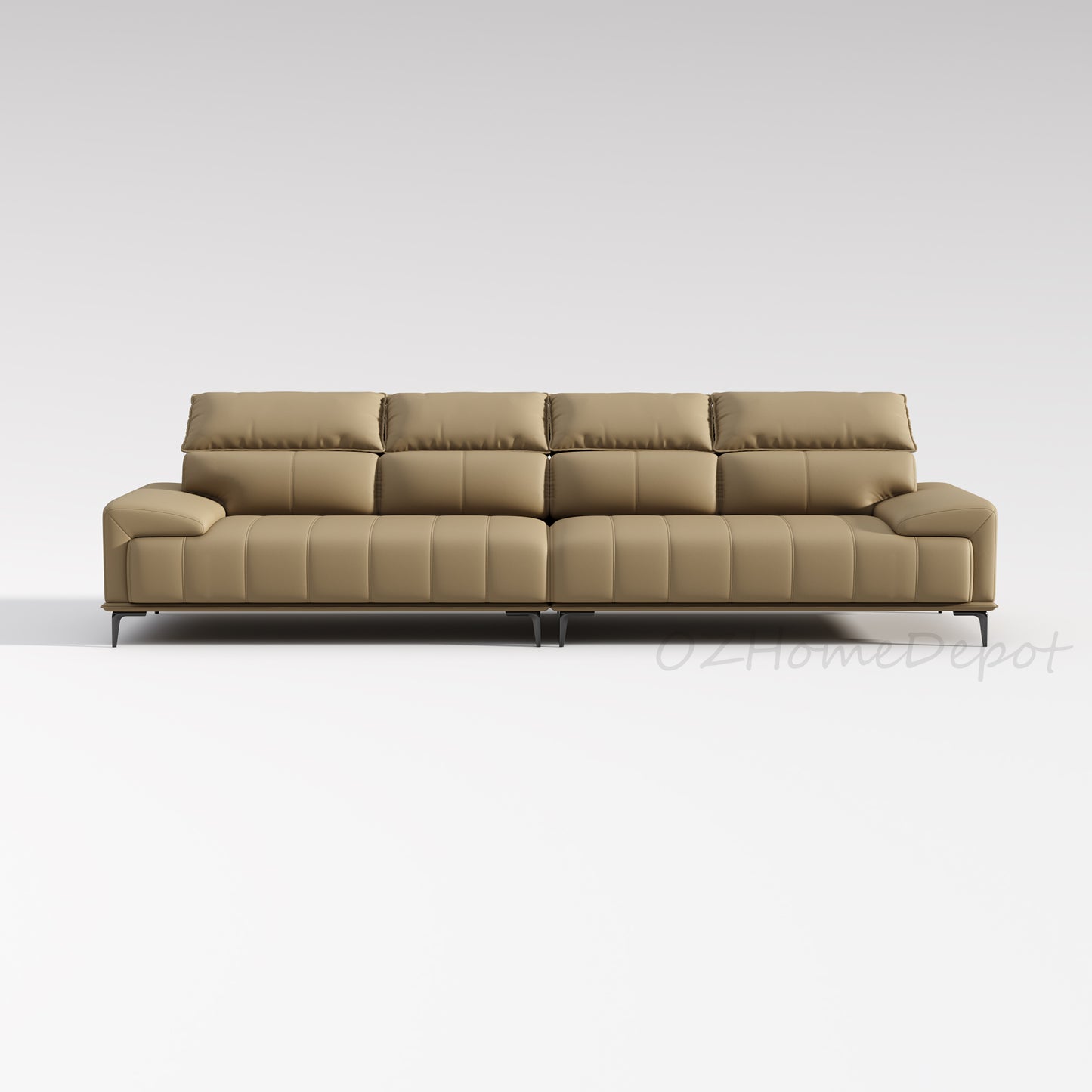 HANNELORE Genuine Leather Series Camel High-Back Four-Seater Sofa | 1085