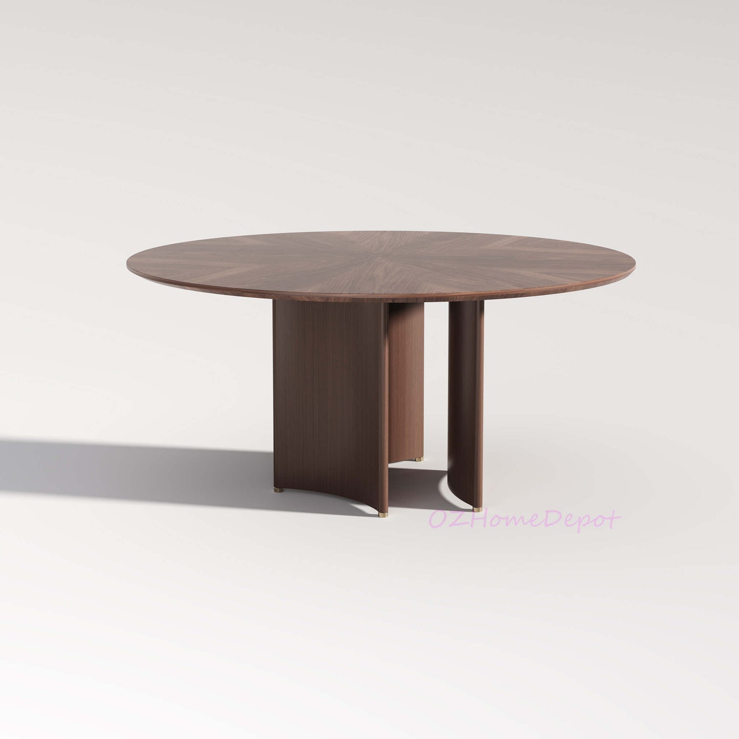 CALLIOPE Timber Walnut Color Round Dining Table 120cm `135cm 150cm 9068