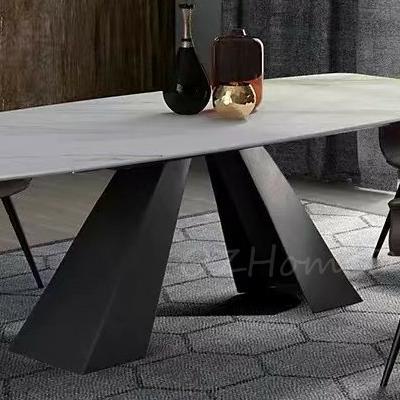 Keanu Rectangular Ceramic Dining Table/Steel Base/ Mordern/Minimalistic