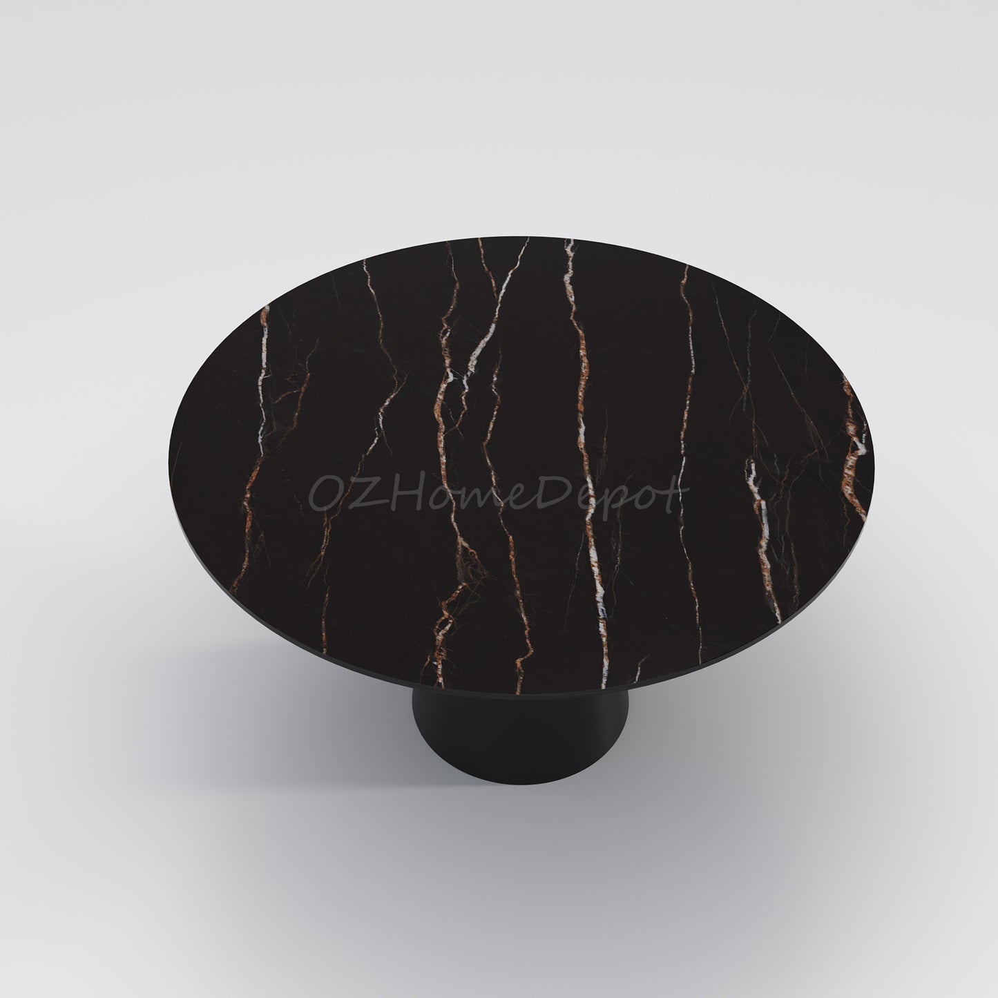 Vinasse Black Sintered Stone Round 135cm Dining Table/ Sintered Stone top/Modern/comtemporary