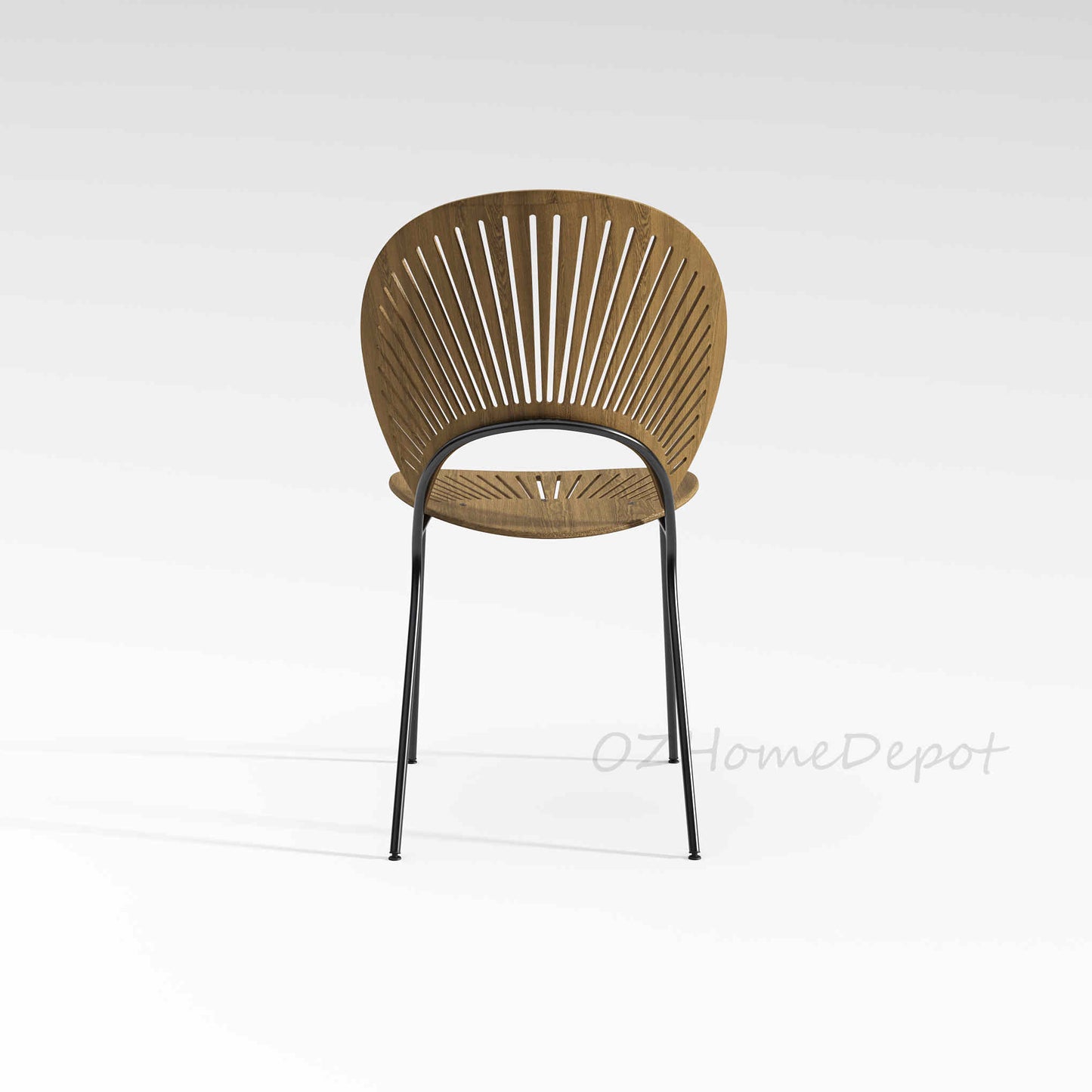 CIRCULAR FAN Wabi-Sabi Design Timber Dining Chair /leather/Nordic/ Contemporary /