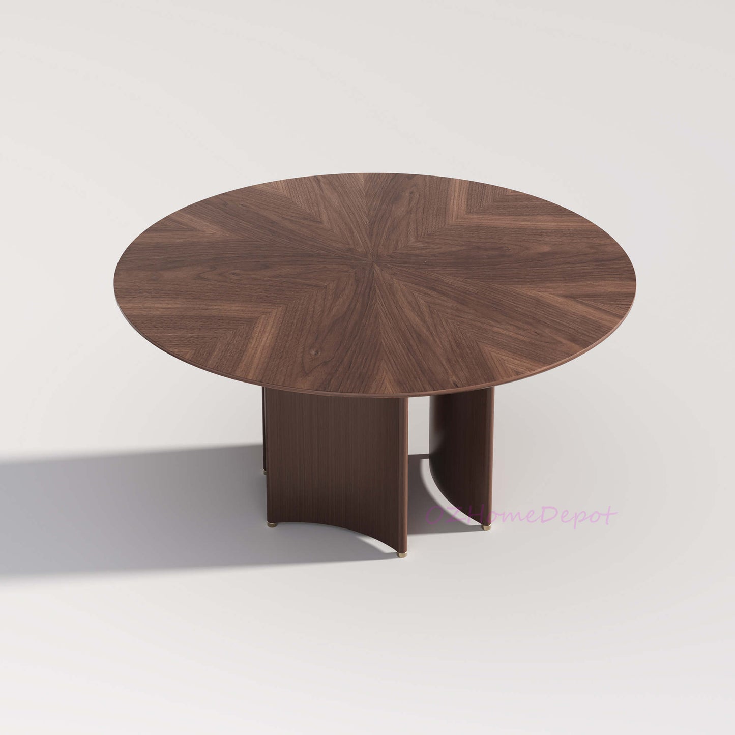 CALLIOPE Timber Walnut Color Round Dining Table 120cm `135cm 150cm 9068