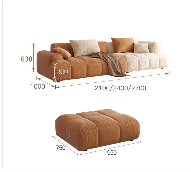 【PRE-ORDER】PUMPKING Nordic Plush Buttercream Style Healing Sofa | 1068