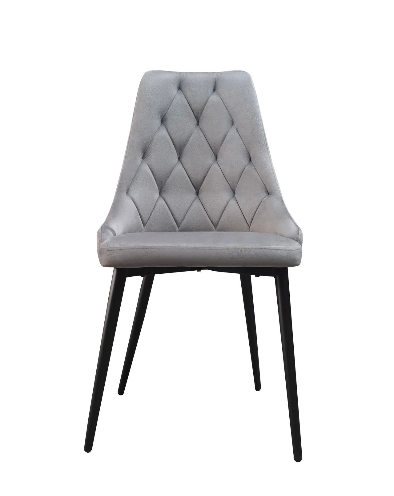 French Style High-Back Velvet Upholstered Grid Pattern Dining Chair | 9081