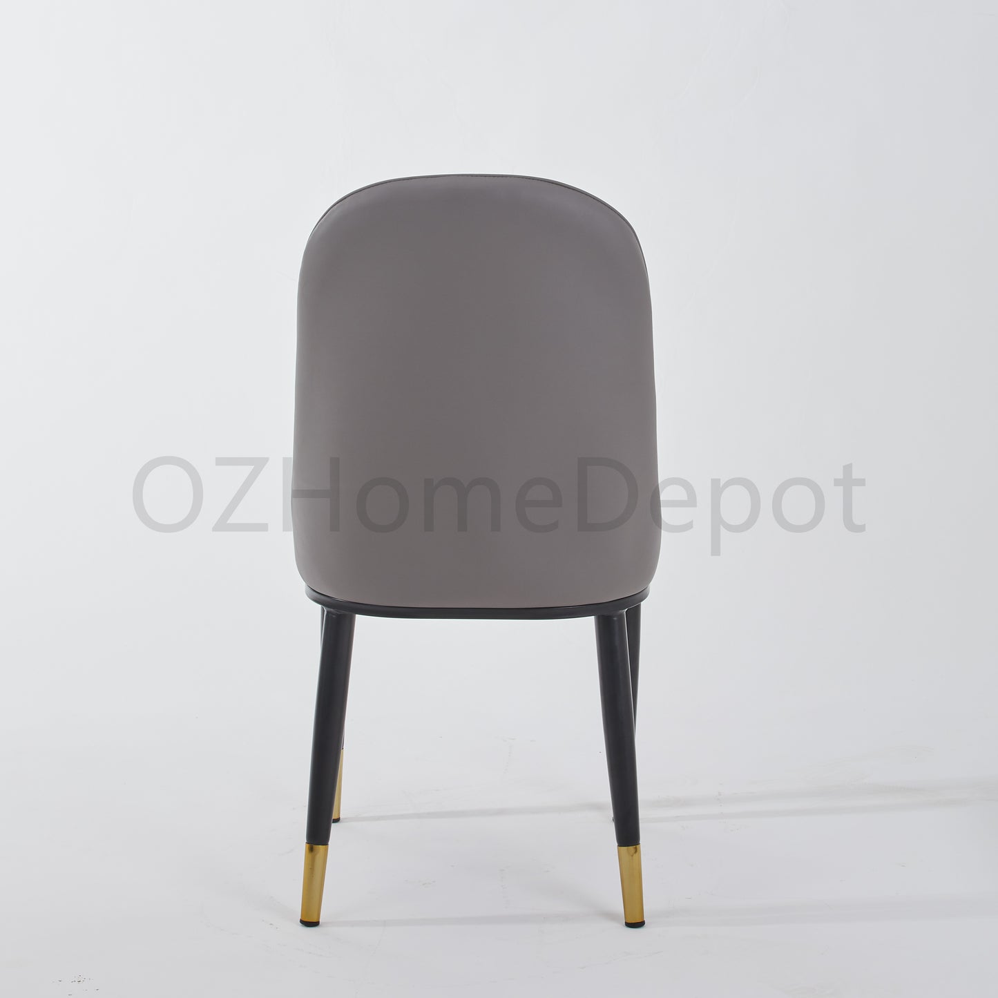 French-style gray PU leather high-back dining chair | 4009G