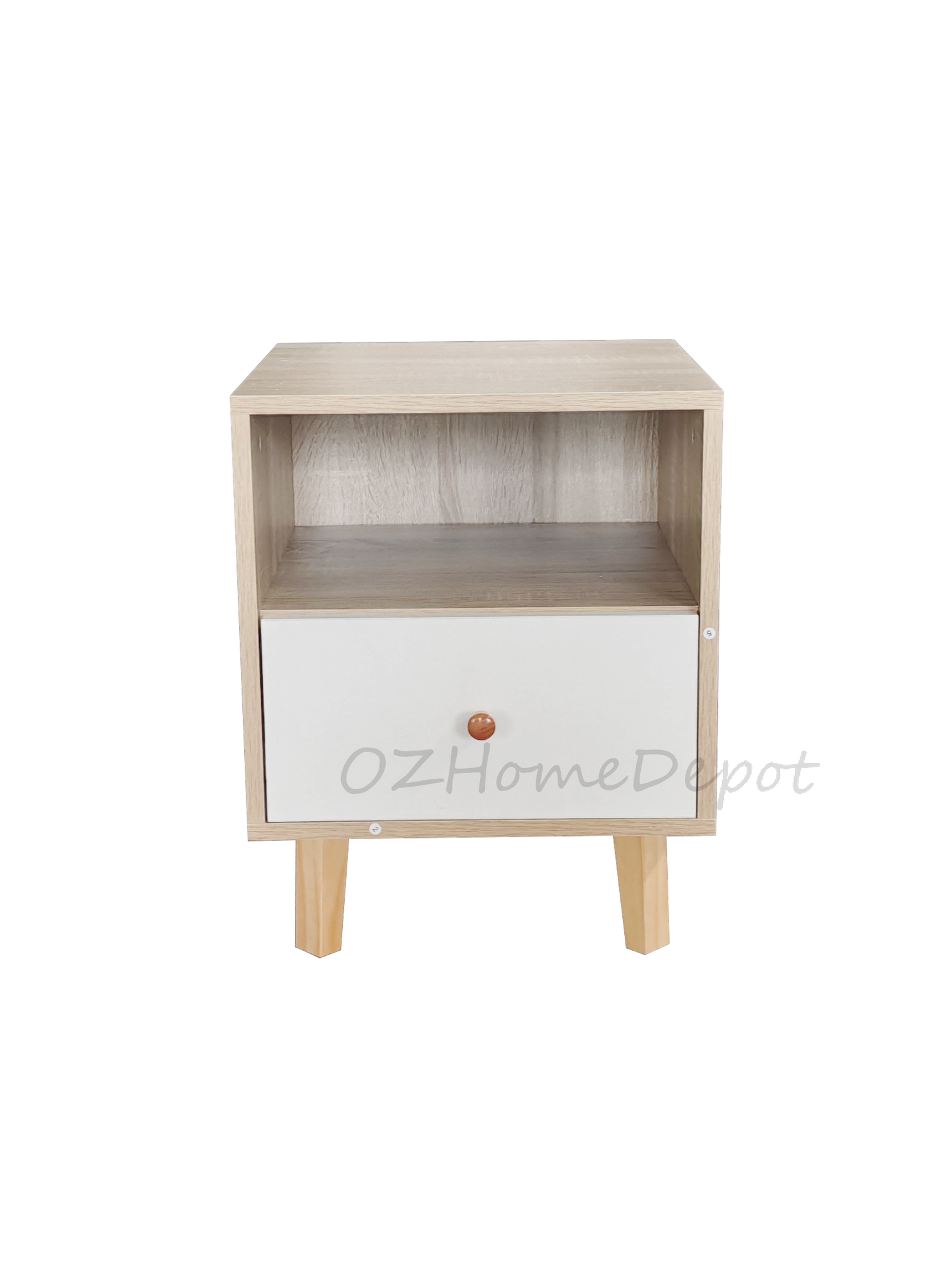 Natural Wood Color with White TV Cabinet Side Cabinet | Storage Cabinet | 2004-01