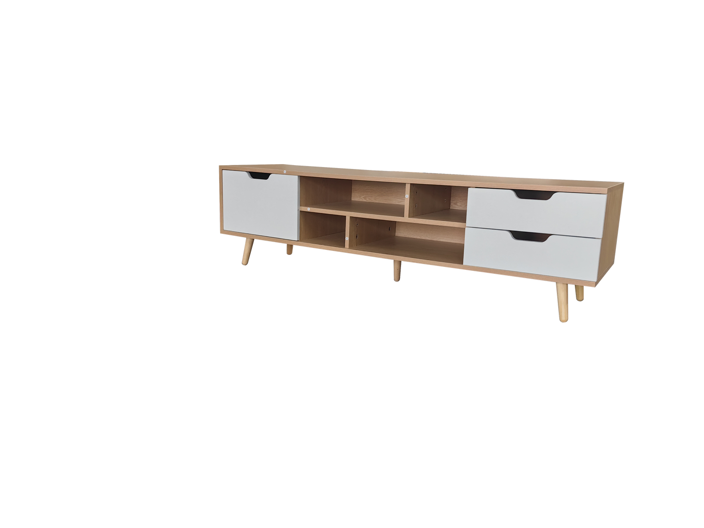 Natural Wood Color with White Drawer Coffee Table | 5002 New Model