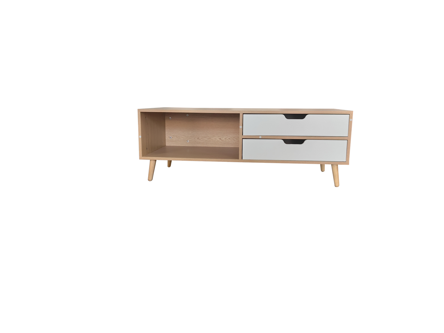 Natural Wood Color with White Drawer Coffee Table | 5002 New Model