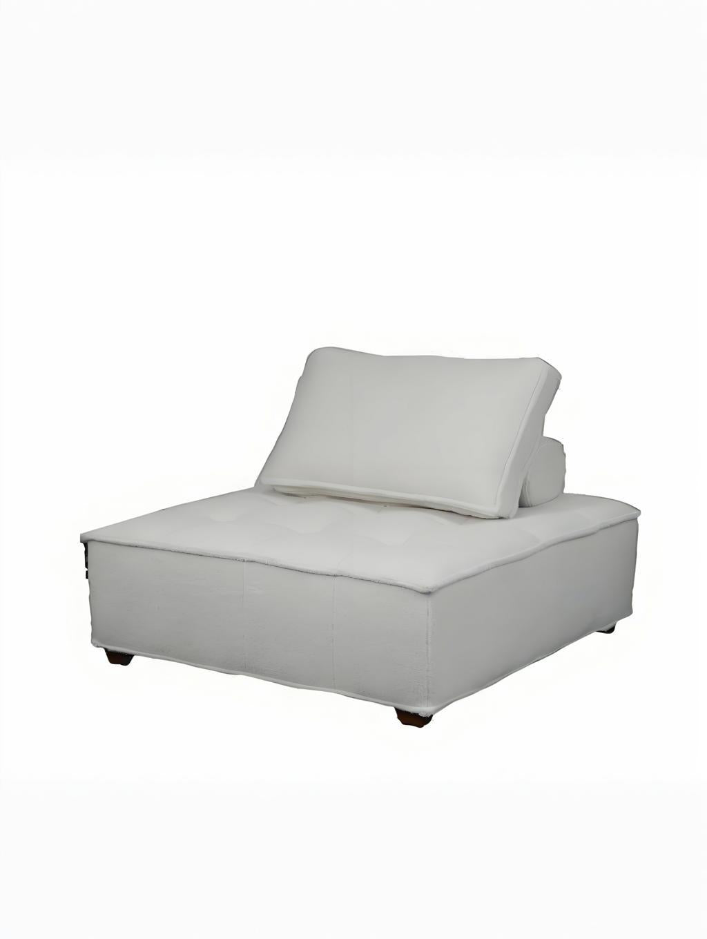 Fluffy TOFU Block minimalist Design Fabric Sofa | Designer Sofa | Module Sofa | Single Sofa