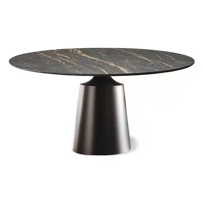 Vinasse Black Sintered Stone Round 135cm Dining Table/ Sintered Stone top/Modern/comtemporary