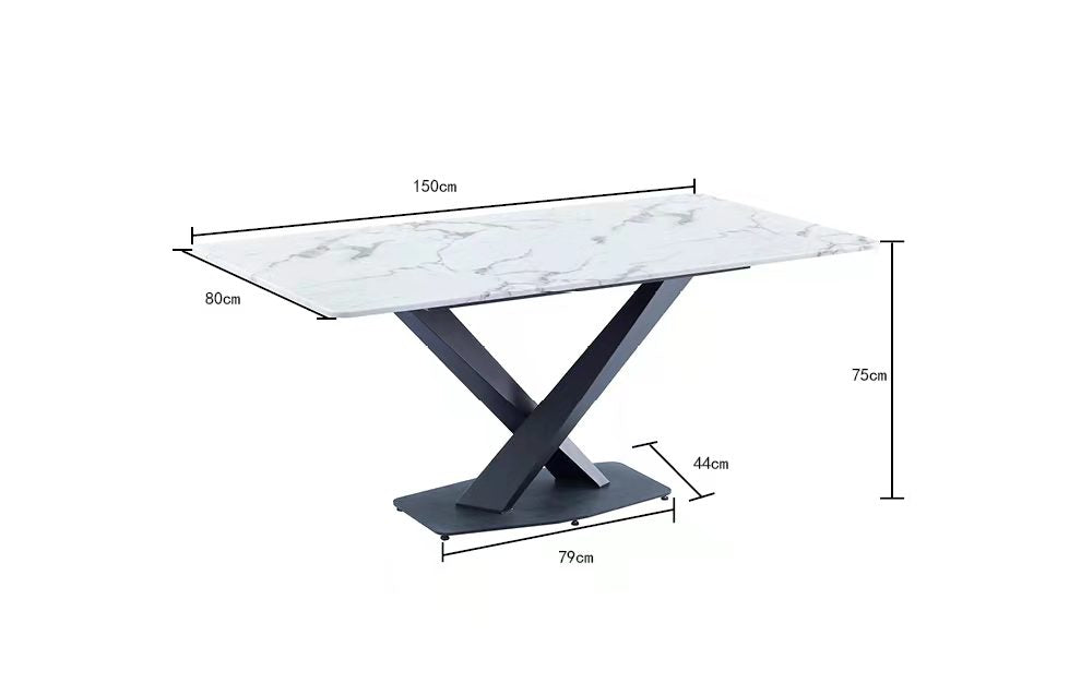 Katherine Italian Grey Round Corner Marble Dining Table 1.5M & 1.8M