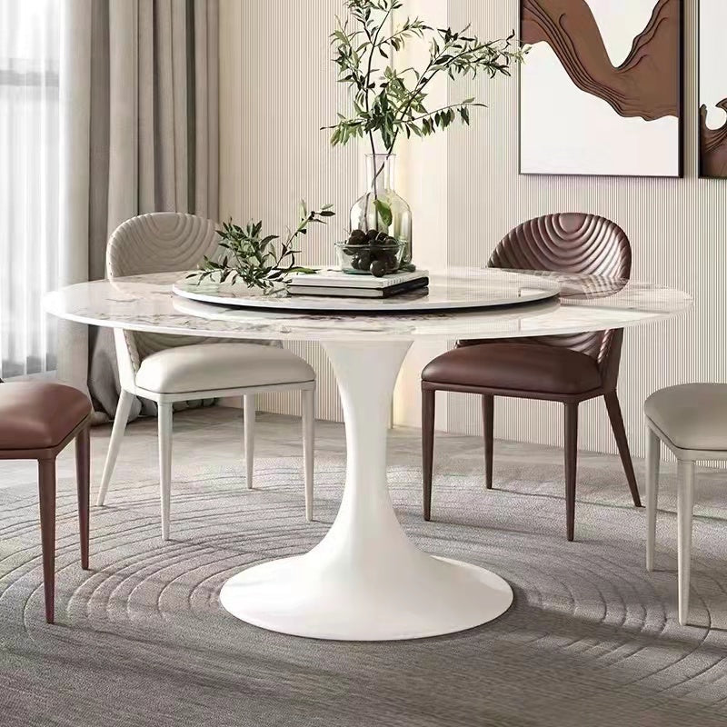 Pandora Pattern Luxury Sintered Stone with Tulip Stand 150cm Round Table with Lazy Susan