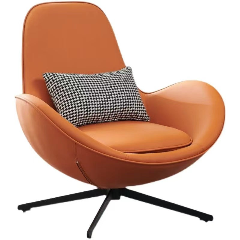 Dario  Luxury Egg Shell Leather Armchair/Lounge Chair/Single Sofa