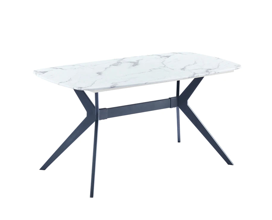 Katherine White Round Corner Marble Dining Table 1.5M 1.8M