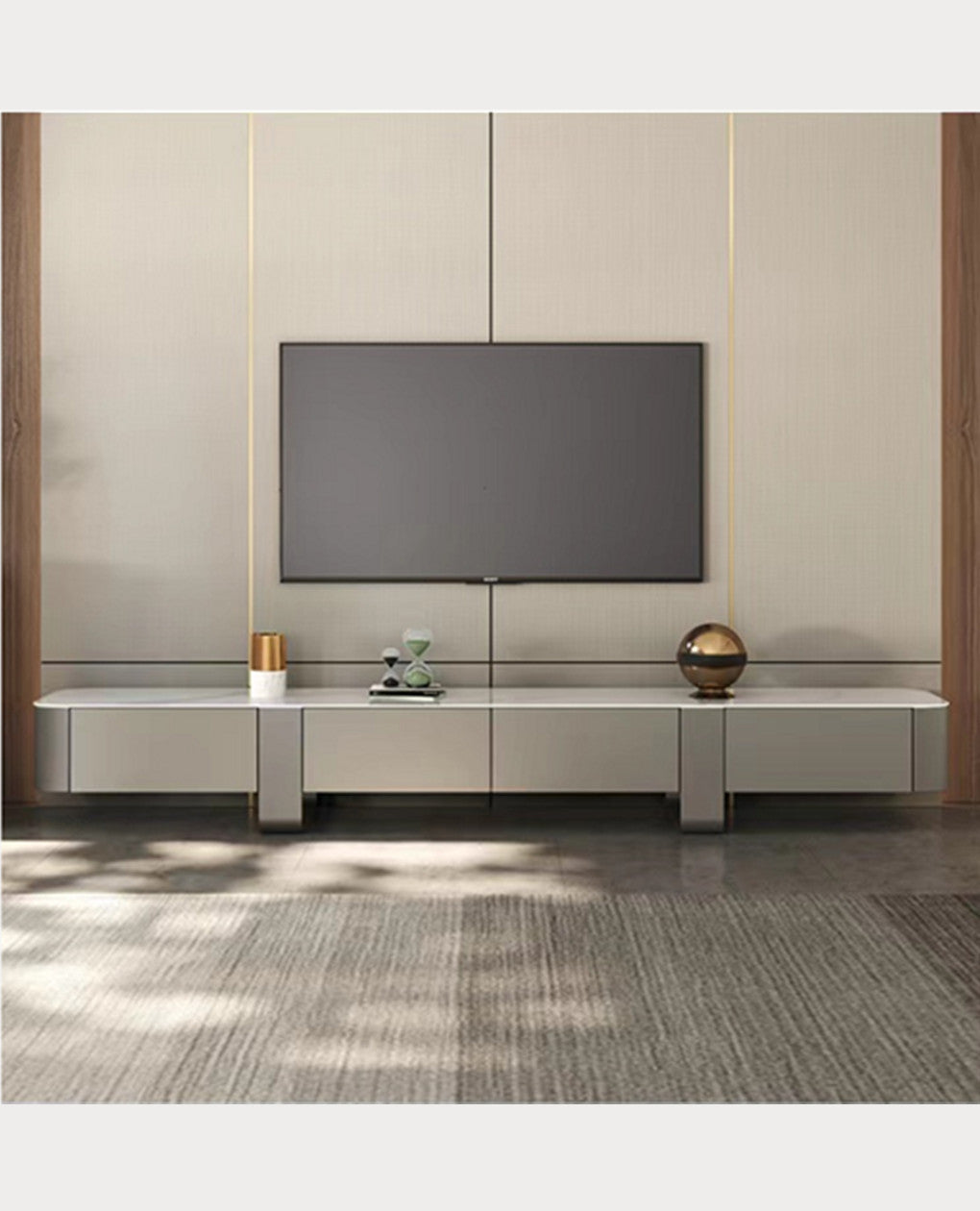 Berkley Ceramic Entertainment Unit/TV Stand/Ceramic top/ MDF shelves and cabinets