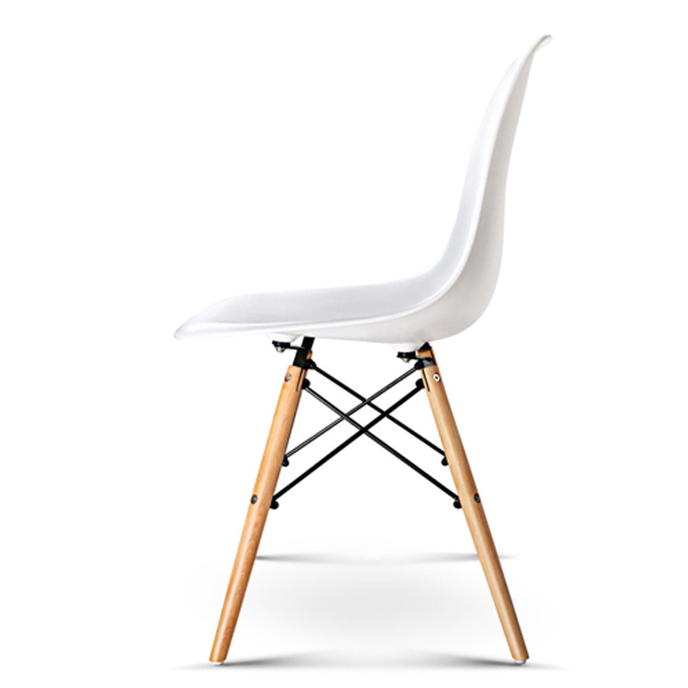 Replica Eames Eiffel Dining Chairs-White 4 Pack PP Chair | white Chair